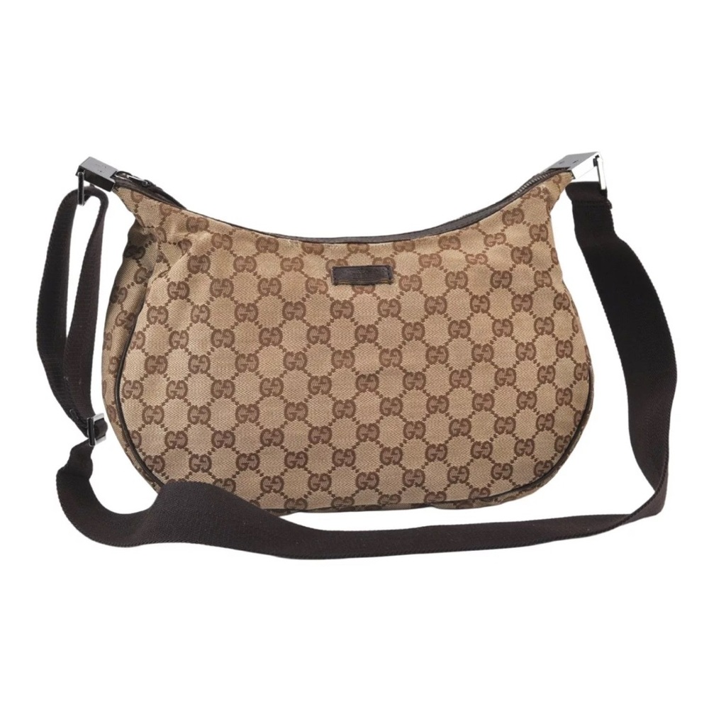 Gucci Brown Hobo Shoulder Bag with Iconic Monogram